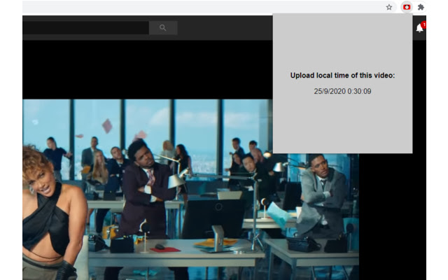 YouTube Upload Time chrome extension