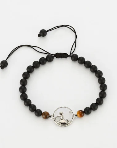 Paararmband van obsidiaan en tijger - 3