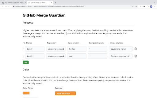 GitHub Merge Guardian