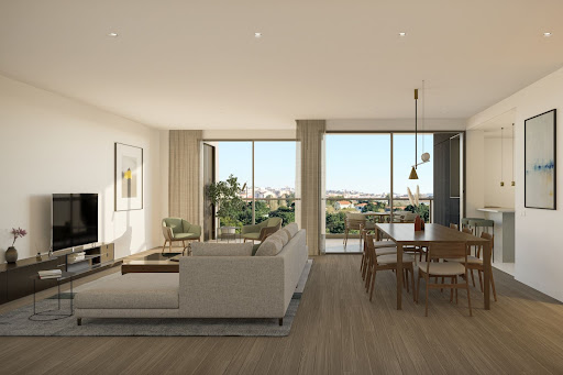 Bright living dining room with outdoor view - Buy this luxury apartment / penthouse in Vila Nova de Gaia, 3 bedrooms