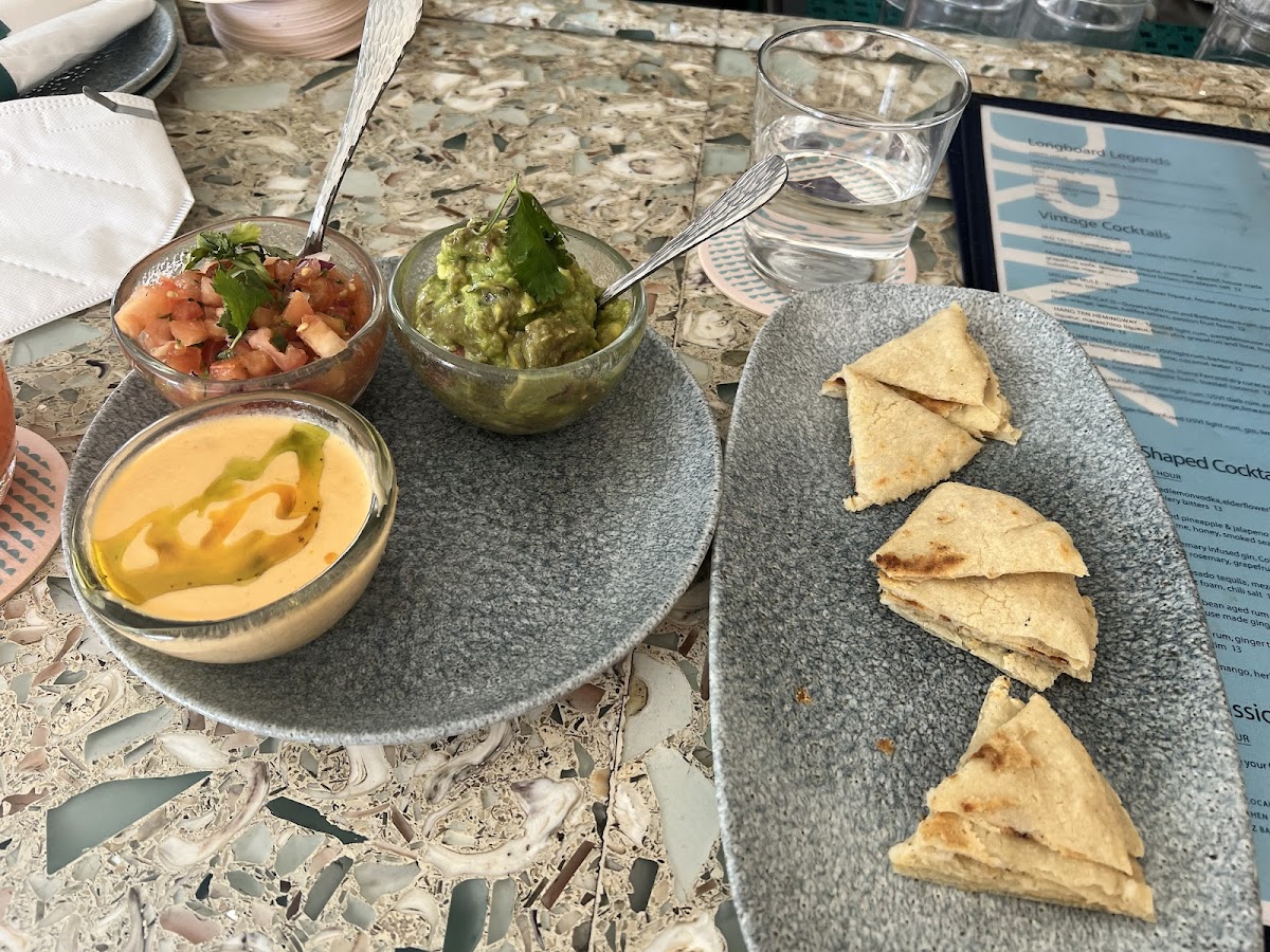 Trio with grilled tortillas