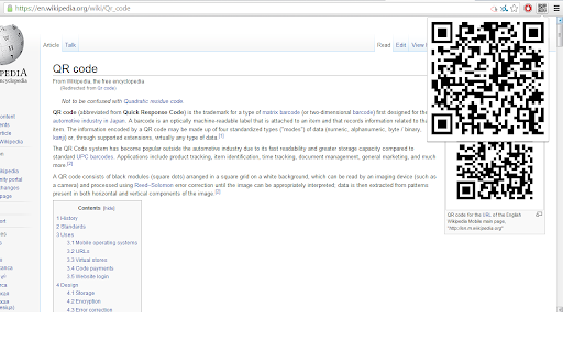 URL2QR chrome extension