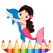 Mermaids Game Coloring  Icon