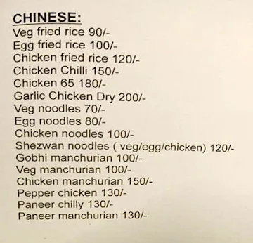 Food Pavilion menu 