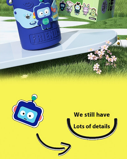 Title 14, Cartoon Funny Childrens 316 Vacuum Cup, good l...