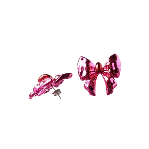 Hugo Kreit Pink Bow Earrings