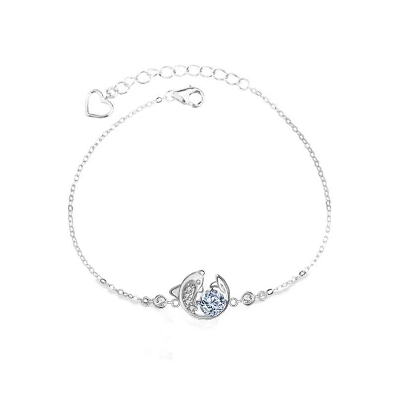 Nationaal Retro Sterling Zilver Moissaniet Koi Armband. Een stijlvol en elegant sieraad. Uniek design, perfect cadeau. Voor dames met smaak.