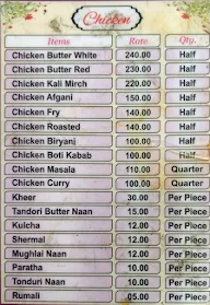 Mughlai Zaiqa menu 2