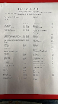 Mission Cafe menu 1