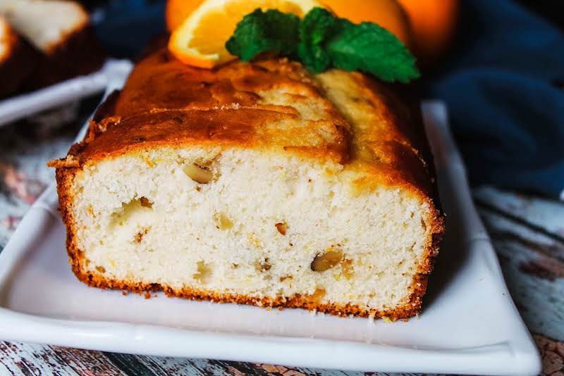 Inside Of The Orange Cream Cheese Bread.