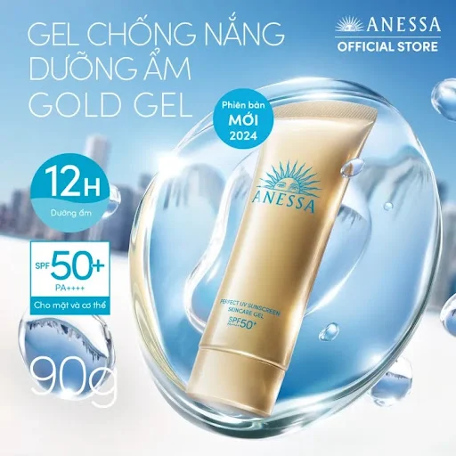 [Phiên bản mới 2024] Gel Chống Nắng Anessa Dưỡng Ẩm Bảo Vệ Hoàn Hảo SPF 50+ Pa++++ 90g