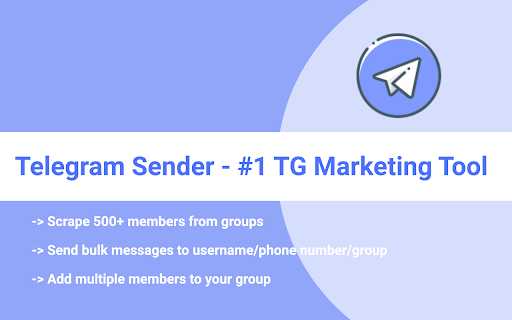 TG Sender - Envoi en masse de messages TG et invitation