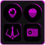 Cover Image of Tải xuống Black and Purple Icon Pack v3.1 3.1 APK