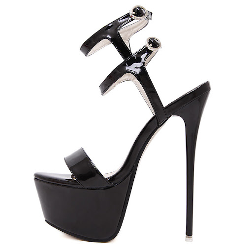 Title 30, Womens Slim Super High Heel Platform Sandals. ...