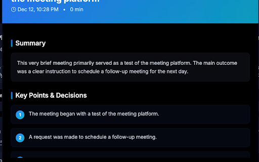 PerseoAI Meeting Assistant screenshot 1