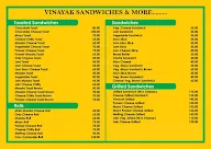 Vinayak Sandwiches And More menu 2