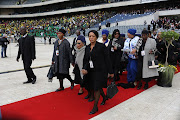 Family, friends, politicians and dignitaries joined thousands of mourners who came to honour the late Winnie Madikizela-Mandela at the official memorial service at Orlando Stadium in Soweto on April 11 2018.