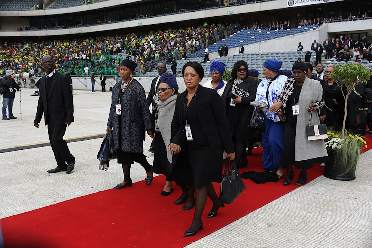 Family, friends, politicians and dignitaries joined thousands of mourners who came to honour the late Winnie Madikizela-Mandela at the official memorial service at Orlando Stadium in Soweto on April 11 2018.