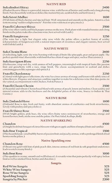 Red Olives menu 