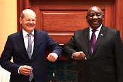 His Excellency President Cyril Ramaphosa holds a Têtê-a-têtê with His Excellency Chancellor Olaf Scholz of the Federal Republic of Germany during an official visit at the Union Buildings in Tshwane.