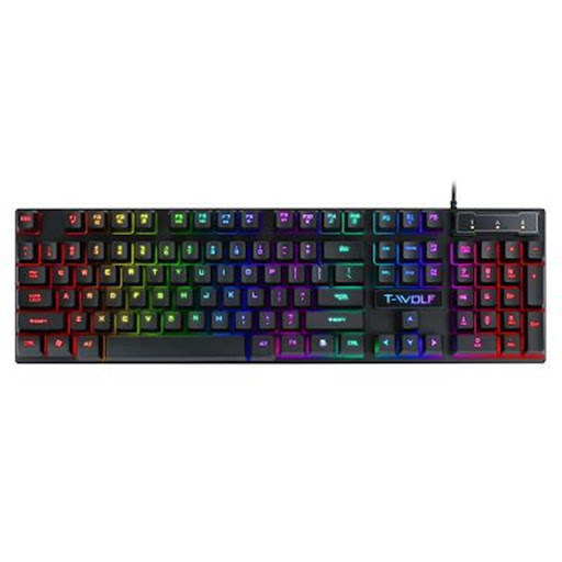 Title 1, Gaming USB Luminous Wired Keyboard with Floatin...