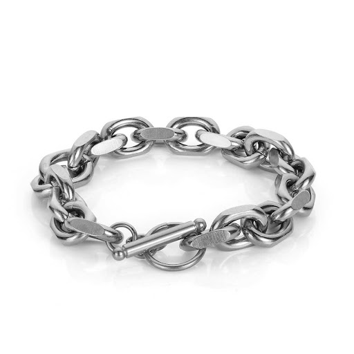 Title 6, Stainless Steel Cross Chain Bracelet Necklace H...