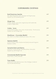 Coromandel Cafe menu 6