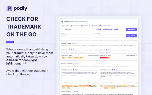 Podly - AI Toolset for Merch By Amazon