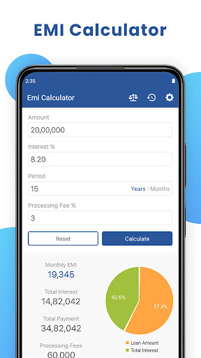 Screenshot LoanAid - Loan EMI Calculator