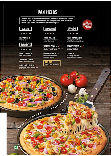 Pizza Hut menu 