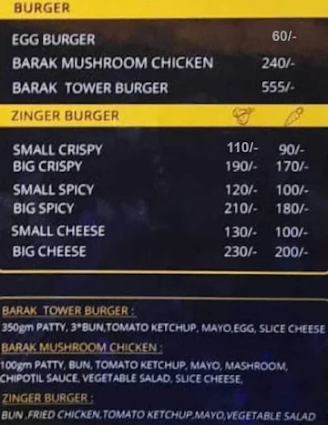 Barak Food Square menu 