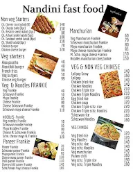 Nandini Fast Food menu 1