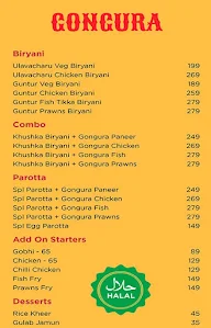 Gongura menu 1