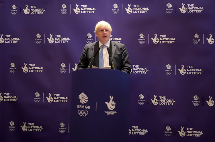 UK Prime Minister Boris Johnson makes a speech during The National Lottery’s Team GB homecoming event at Hilton London Wembley on August 15 2021 in London, the UK. Picture: GETTY IMAGES/GARETH CATTERMOLE