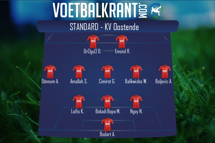 Opstelling Standard | Standard - KV Oostende (03/09/2022)