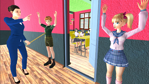 Screenshot School Life Anime Girl Game 3D