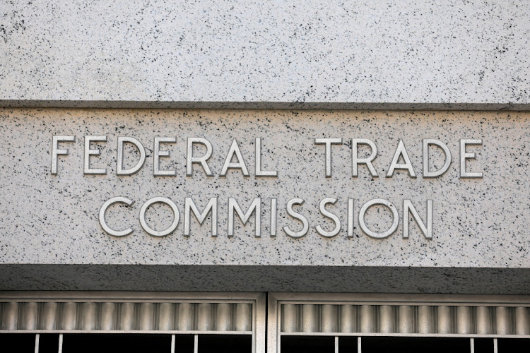 Signage is seen at the Federal Trade Commission headquarters in Washington DC on August 29 2020. File Picture: REUTERS/Andrew Kelly