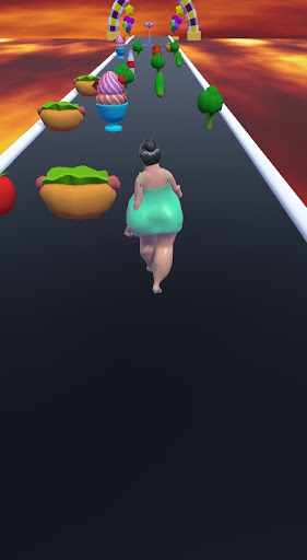 Screenshot Fat Girl Run Girl Running Game