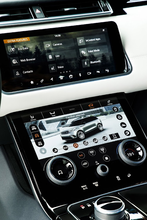 The dual touchscreen format alone puts the Velar above any of its siblings