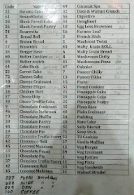 Super Bake menu 1