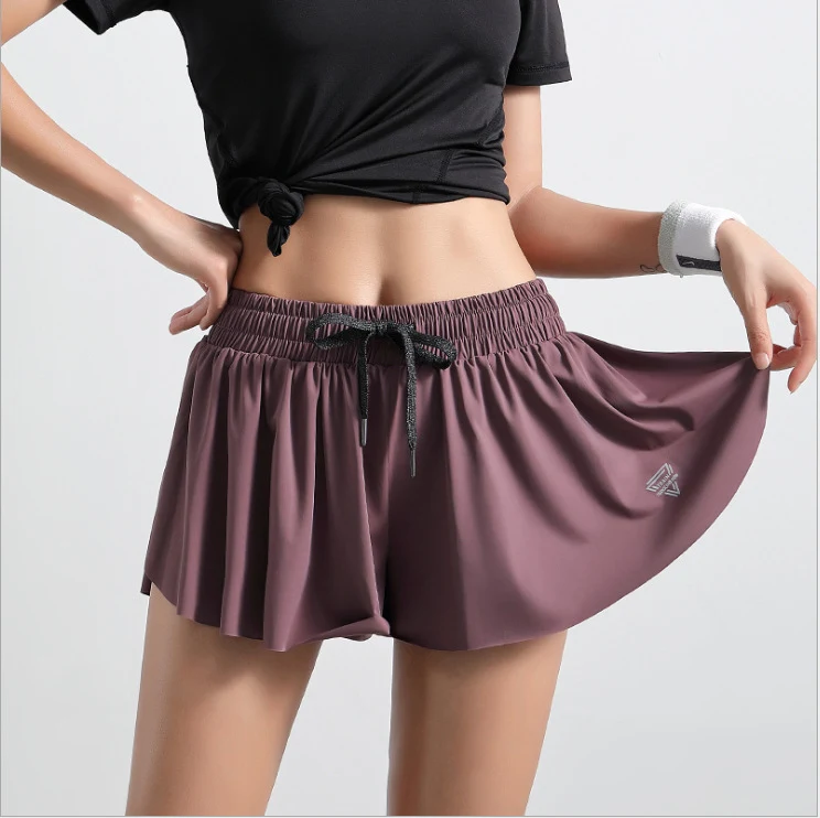 Short de course élastique pour femmes, anti-lumière. Confort et liberté de mouvement optimaux pour la course, avec protection anti-transparence.
