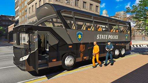 US Prison Transport Police Bus Driving