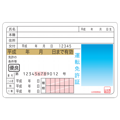 印刷 偽造 免許 証 テンプレート