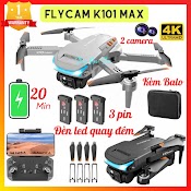 Máy Bay Không Người Lái Drone Camera 4K K101 Max, Điều Khiển Từ Xa 4 Cánh, Flycam Chính Hãng