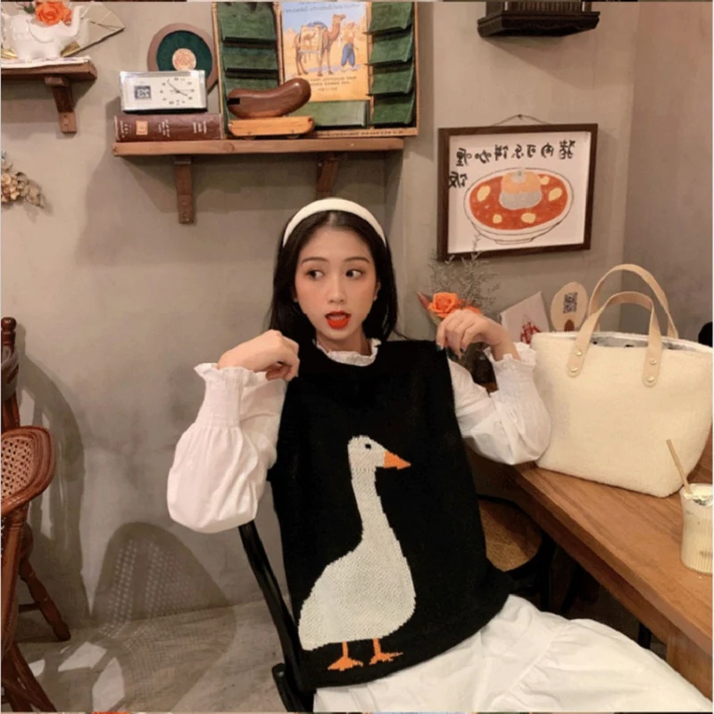 Chaleco suelto sin mangas con cuello de solapa para mujer, suéter, abrigo, ideal para capas y mantener la comodidad y elegancia en cualquier ocasión