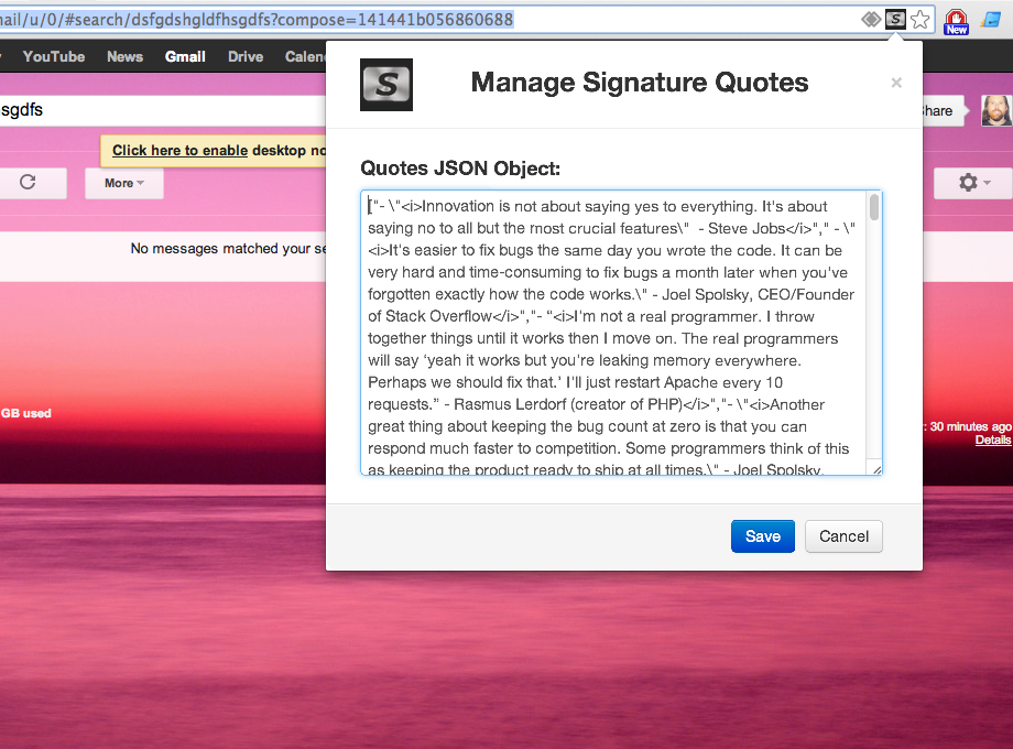 Random Signature Quotes for Gmail™ Preview image 0