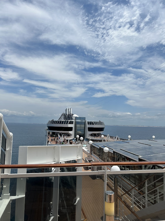 Picturesque views during the ship's Sea Day when the ship sails the entire day and night on sea.