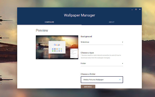 Better Wallpaper Manager for Chrome OS chrome extension