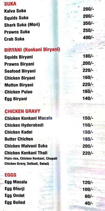 Konkani menu 