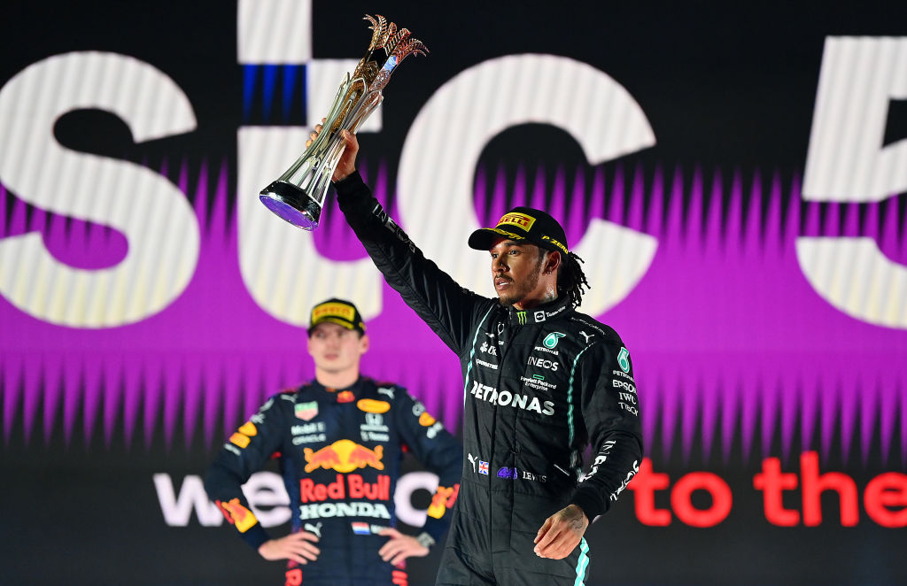 Hamilton wins crazy Saudi GP to level with Verstappen